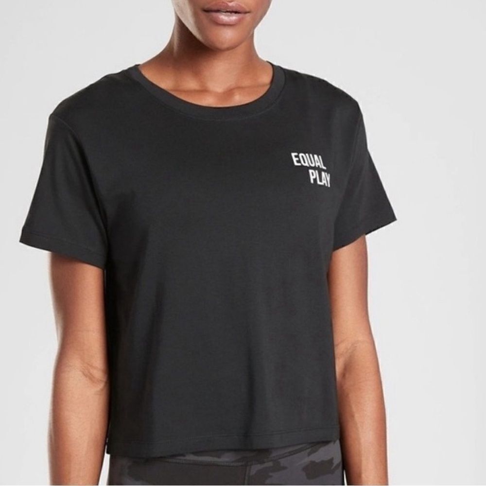✨ Athleta Equal Play Black Cotton T-Shirt Medium